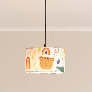 ValueLights Kids Colourful Doodle Easy Fit Ceiling Light Shade - Bulb Included