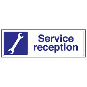 Service Reception Garage Vehicle Sign Adhesive Vinyl - 300x100mm (x3)