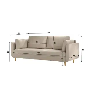 Sorrento Pocket Rest Natural Weave Sofa Bed