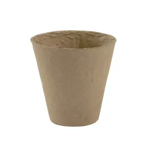 Verve Natural Paper pulp Circular Plant pot (Dia) 8cm, (H)8cm, Pack of 24, 200ml