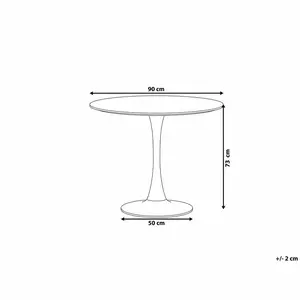 Althrop Pedestal Dining Table Black / Black