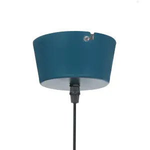 GoodHome Orous Geometric Matt Blue LED Pendant ceiling light, (Dia)320mm