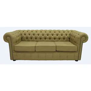 Chesterfield Handmade Arnold 3 Seater Glamis Goldcrest Wool Sofa In Classic Style