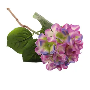 Fabric Hydrangea Arrangement Purple / 63cm H x 13cm W x 13cm D