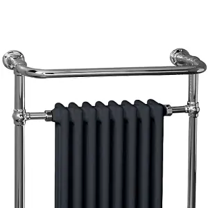 Rinse Traditional Victorian 952x659mm Heated Towel Rail Bathroom Radiator Chrome & Anthracite