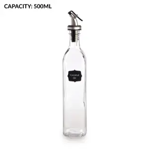 Oil and Vinegar Dispenser Bottles - 500ml Pack of 4