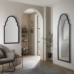 Wall Mirror Casablanca Arched Shape with Black Frame- H 104cm X W 60cm x D 4cm for Hanging in Living Room, Bedroom