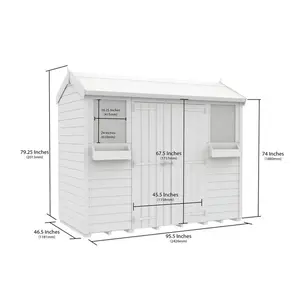 4ft x 8ft Apex Summer Shed