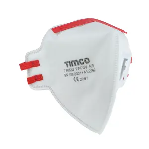 Timco - FFP3 Fold Flat Masks with Valve (Size One Size - 3 Pieces)