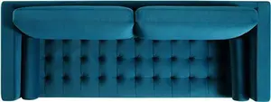 Henrietta Large 3-Seater Sofa, Teal Velvet - Daals - Sofas