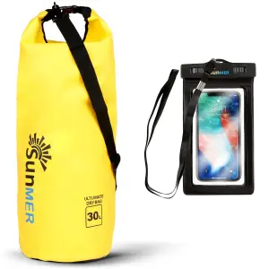 SUNMER 30L Dry Bag With Waterproof Phone Case - Yellow