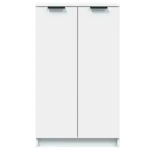 Shoe Cabinet White 59x35x100 cm Engineered Wood