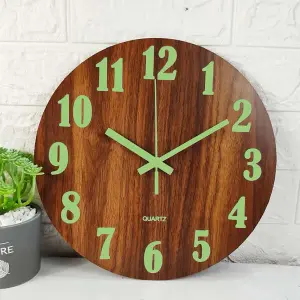 Luminous Wall Clock Silent Battery Operated Clocks For Home Kitchen