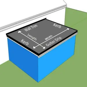 EPDM Rubber Roofing Kit for Flat Roofs - 1.2mm BBA Certified ClassicBond Rubber Roofing Membrane and Adhesives - 9.5m x 5.5m