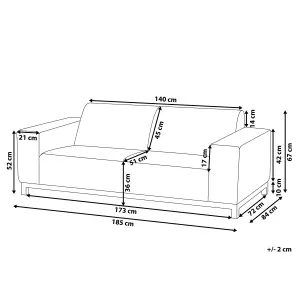 Outdoor Upholstered Sofa Garden Sofa ROVIGO Polyester Light Grey 3 Seater