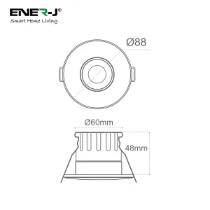 8W Fire Rated LED Downlight Dimmable & CCT Changing IP65, 880Lm, pack of 6 units