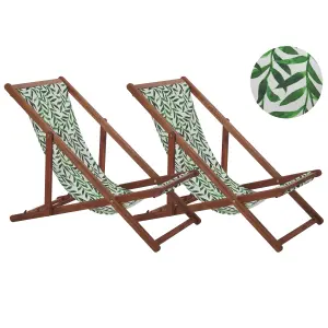 Sun Lounger Wood Dark Brown ANZIO