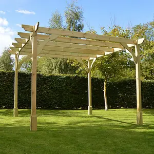 Premium Pergola - Wood - L240 x W300 x H270 cm - Light Green