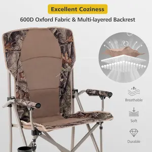 Costway Portable Folding Camping Chair Outdoor Lightweight Hunter Chair