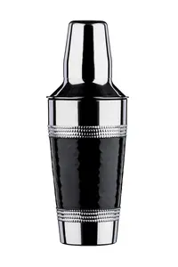 Maison by Premier Hammered Black Band Cocktail Shaker