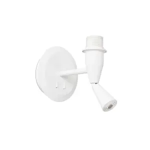 Luminosa Mambo/Conga/Samba Reading Light Wall Light White, E27, 3000K