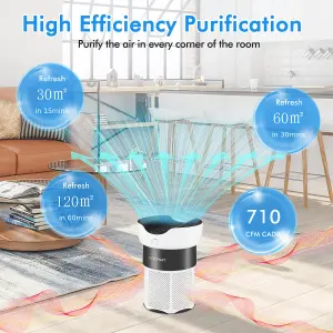 Costway Electric Air Purifier H13 True HEPA Filter 99.99% Efficiency