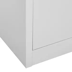 Berkfield Locker Cabinets 2 pcs Light Grey 90x45x92.5 cm Steel