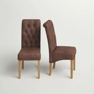 Anya Upholstered Dining Chair (Set of 2) Brown