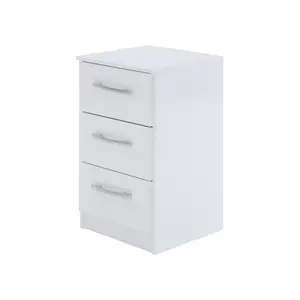 Marquitta 3 Drawer Bedside Table White