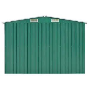 Berkfield Garden Shed Green 257x990x181 cm Galvanised steel