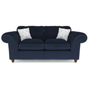 Windsor 2 Seater Midnight Sofa - Brown Feet