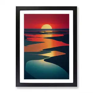 Legendary Sunset View Abstract Black / 46cm H x 34cm W x 2cm D