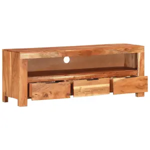 Berkfield TV Cabinet 110x30x40 cm Solid Acacia Wood