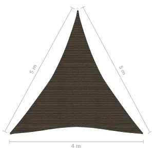 Berkfield Sunshade Sail 160 g/m2 Brown 4x5x5 m HDPE