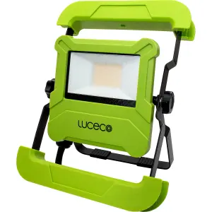 Luceco Foldable Compact Worklight with 13A Power Socket 30W 2400LM 5000K