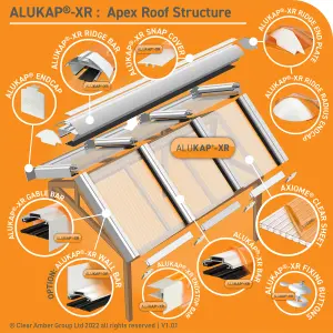 Alukap AKX104W White Endstop (W)40mm (T)50mm