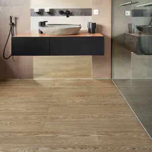 Self Adhesive Floor Planks - 36 Planks Per Pack Covering 53.8 ft²(5 m²) - Peel And Stick Vinyl Flooring in Beige Grey Wood Effect