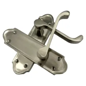 Ashford Door Handle Internal Latch Scroll Lever - Satin