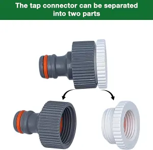 Ultimate Hose Fitting Set- 2in1 Tap Connector  and Threaded Faucet Adapter 3/4" or 1/2" BSP with Premium Hose End Connectors