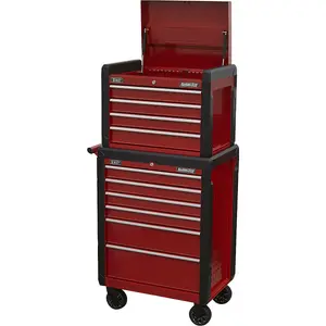 10 Drawer Red Tool Chest Mobile Storage Solution 702 x 477 x 1440mm