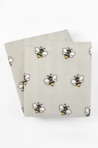 Bee Print Soft Polar Fleece Throw