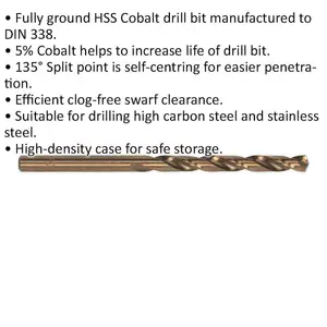 10 Pack of 1.5mm HSS Cobalt Drill Bits for Precision Drilling