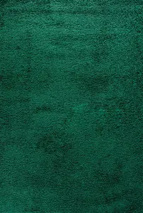 Serdim Rugs Plain Living Room Shaggy Area Rugs Emerald 60x110 cm