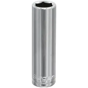 High-Quality 12mm Chrome Plated Deep Drive Socket - 3/8" Square Drive Carbon Steel Tool