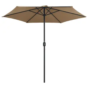 Berkfield Outdoor Parasol with Aluminium Pole 270x246 cm Taupe