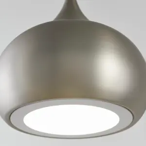 Anson Lighting California Matt Nickel Plate Integrated LED Ceiling Pendant