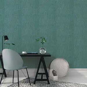 Galerie Ambiance Turquoise Leaf Emboss Embossed Wallpaper