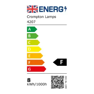 Crompton Lamps LED GLS 7.5W B22 Dimmable Filament Warm White Clear (60W Eqv) (3 Pack)