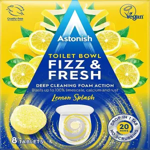 Astonish Toilet Bowl Fizz & Fresh Lemon Splash 8 Tabs (Pack of 12)