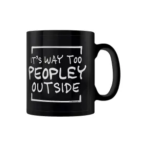 Grindstore Its Way Too Peopley Outside Mug Black (One Size)